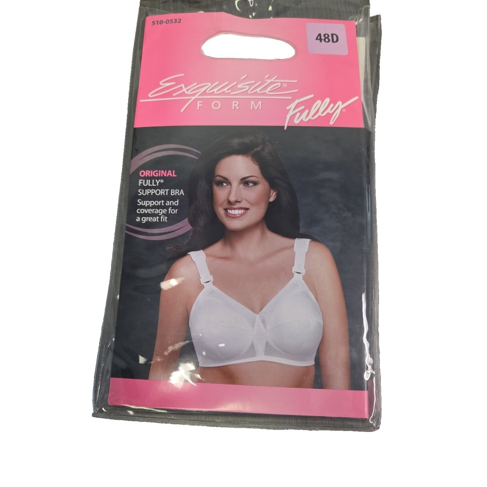 Exquisite Form Fully Original Support Bra‎ 48D White 5100532 NEW